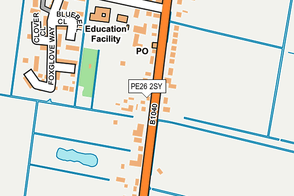 PE26 2SY map - OS OpenMap – Local (Ordnance Survey)