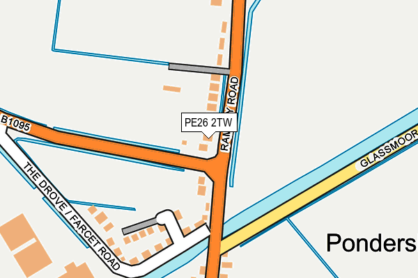 PE26 2TW map - OS OpenMap – Local (Ordnance Survey)