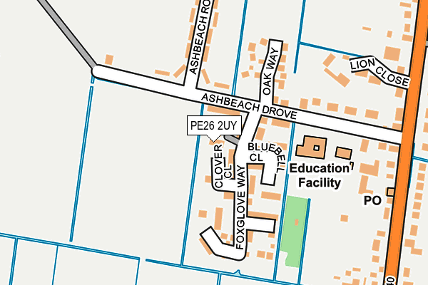 PE26 2UY map - OS OpenMap – Local (Ordnance Survey)