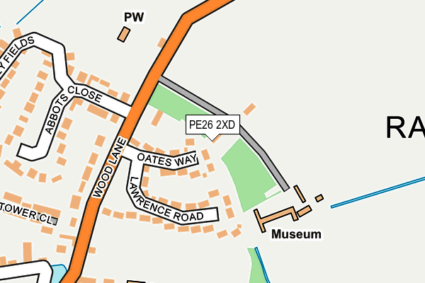 PE26 2XD map - OS OpenMap – Local (Ordnance Survey)