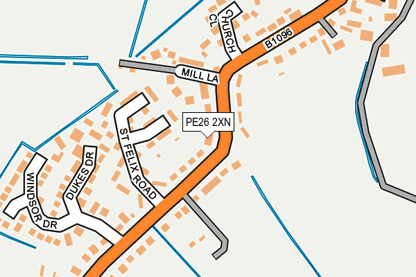 PE26 2XN map - OS OpenMap – Local (Ordnance Survey)