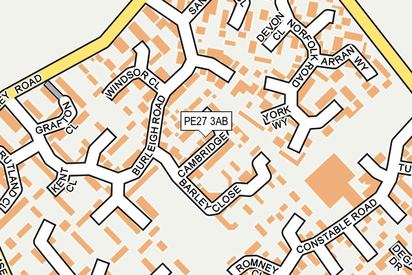 PE27 3AB map - OS OpenMap – Local (Ordnance Survey)