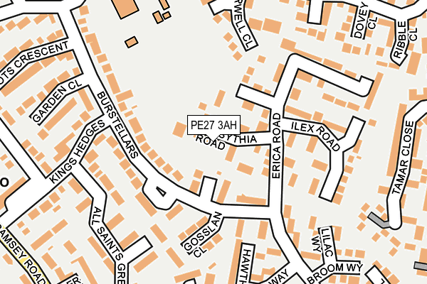 PE27 3AH map - OS OpenMap – Local (Ordnance Survey)