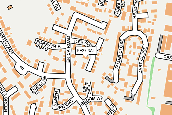 PE27 3AL map - OS OpenMap – Local (Ordnance Survey)