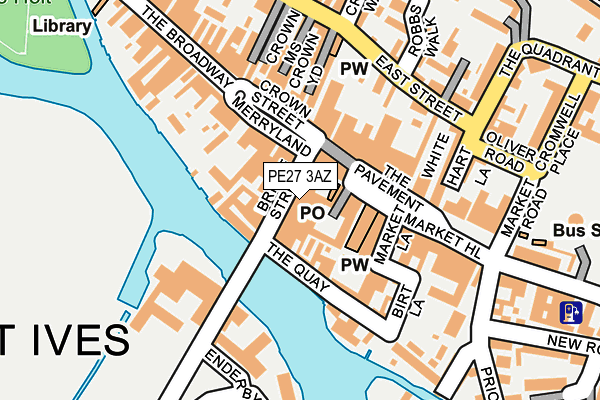 PE27 3AZ map - OS OpenMap – Local (Ordnance Survey)