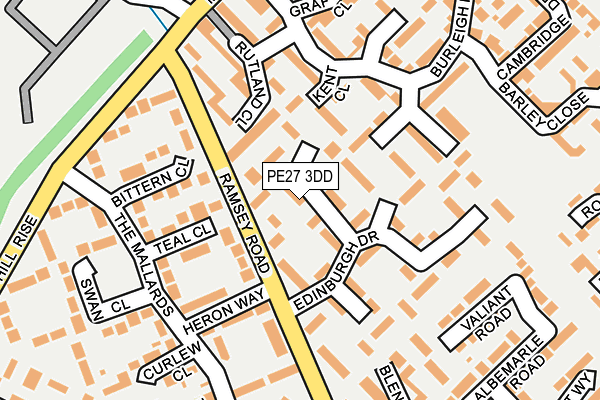 PE27 3DD map - OS OpenMap – Local (Ordnance Survey)