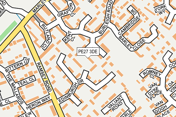 PE27 3DE map - OS OpenMap – Local (Ordnance Survey)