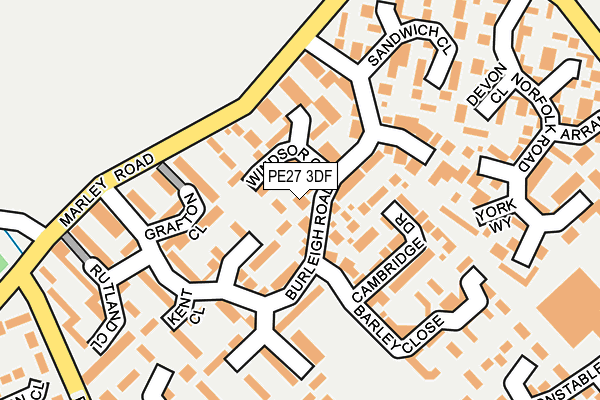 PE27 3DF map - OS OpenMap – Local (Ordnance Survey)