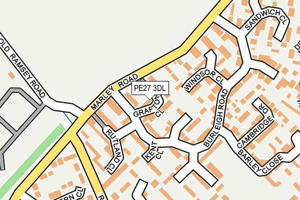 PE27 3DL map - OS OpenMap – Local (Ordnance Survey)