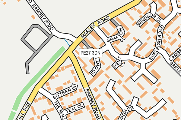 PE27 3DN map - OS OpenMap – Local (Ordnance Survey)