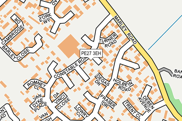 PE27 3EH map - OS OpenMap – Local (Ordnance Survey)