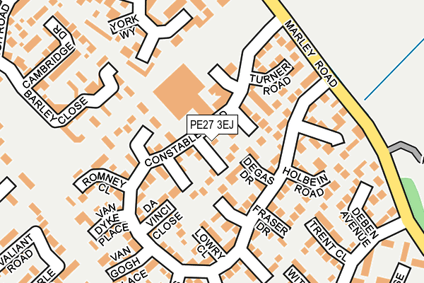 PE27 3EJ map - OS OpenMap – Local (Ordnance Survey)