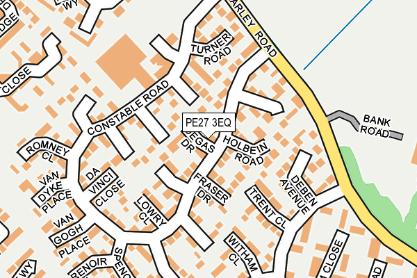 PE27 3EQ map - OS OpenMap – Local (Ordnance Survey)