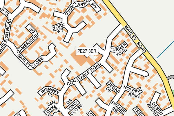 PE27 3ER map - OS OpenMap – Local (Ordnance Survey)