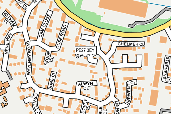 PE27 3EY map - OS OpenMap – Local (Ordnance Survey)