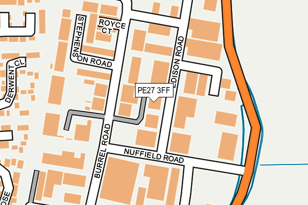 PE27 3FF map - OS OpenMap – Local (Ordnance Survey)