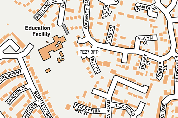PE27 3FP map - OS OpenMap – Local (Ordnance Survey)