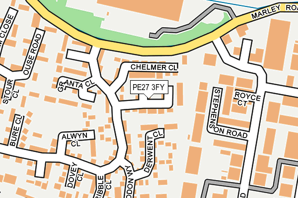 PE27 3FY map - OS OpenMap – Local (Ordnance Survey)