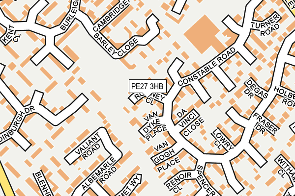 PE27 3HB map - OS OpenMap – Local (Ordnance Survey)