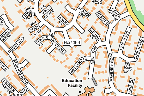 PE27 3HH map - OS OpenMap – Local (Ordnance Survey)