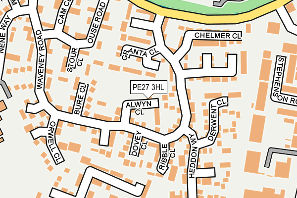 PE27 3HL map - OS OpenMap – Local (Ordnance Survey)