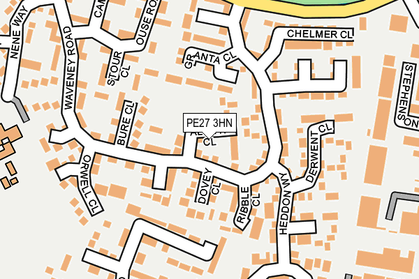 PE27 3HN map - OS OpenMap – Local (Ordnance Survey)