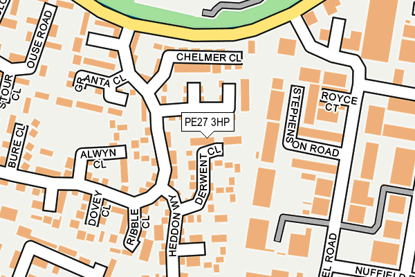 PE27 3HP map - OS OpenMap – Local (Ordnance Survey)