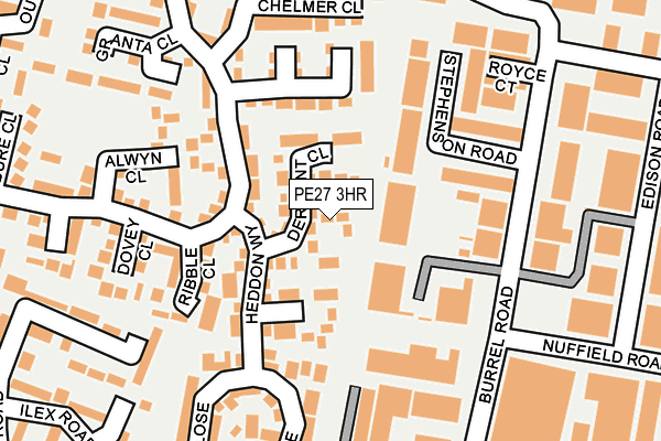 PE27 3HR map - OS OpenMap – Local (Ordnance Survey)