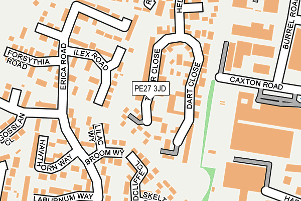 PE27 3JD map - OS OpenMap – Local (Ordnance Survey)