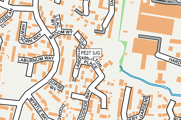 PE27 3JG map - OS OpenMap – Local (Ordnance Survey)