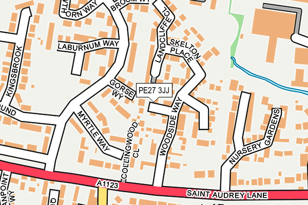 PE27 3JJ map - OS OpenMap – Local (Ordnance Survey)