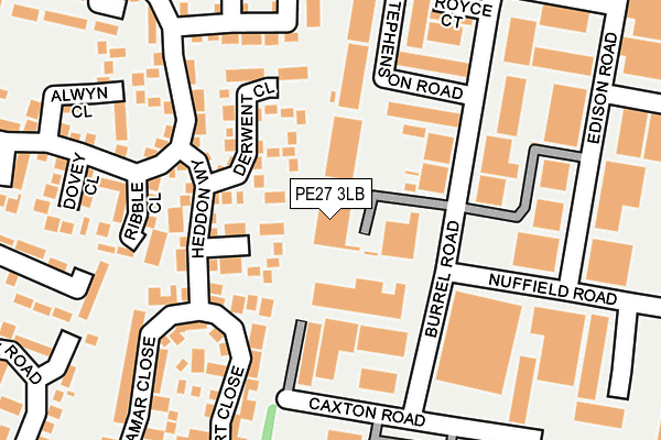 PE27 3LB map - OS OpenMap – Local (Ordnance Survey)
