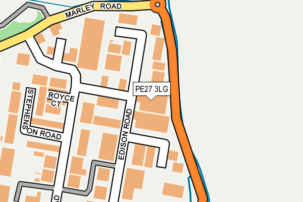 PE27 3LG map - OS OpenMap – Local (Ordnance Survey)