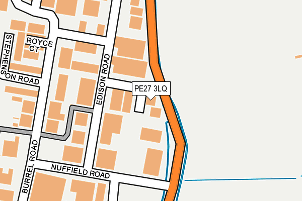PE27 3LQ map - OS OpenMap – Local (Ordnance Survey)