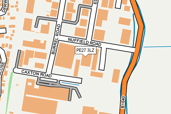 PE27 3LZ map - OS OpenMap – Local (Ordnance Survey)