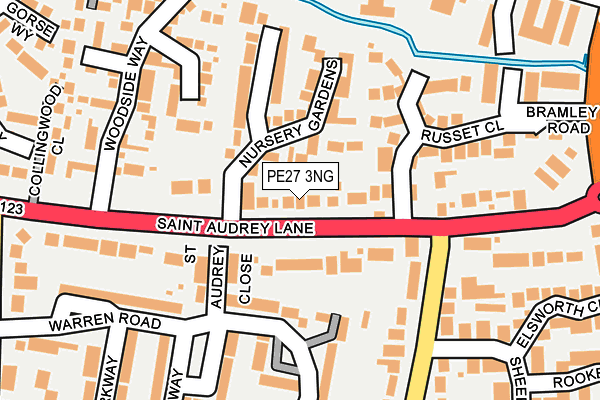 PE27 3NG map - OS OpenMap – Local (Ordnance Survey)
