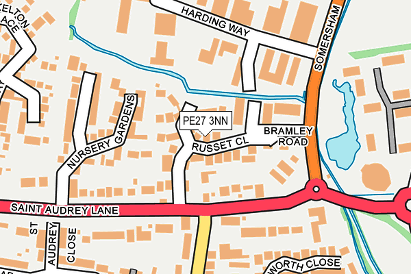 PE27 3NN map - OS OpenMap – Local (Ordnance Survey)