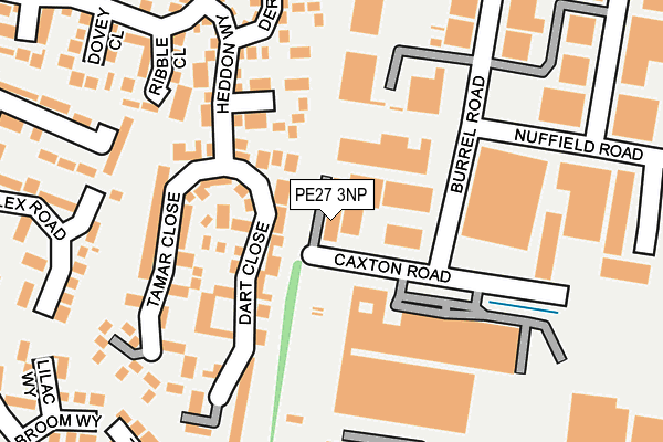 PE27 3NP map - OS OpenMap – Local (Ordnance Survey)