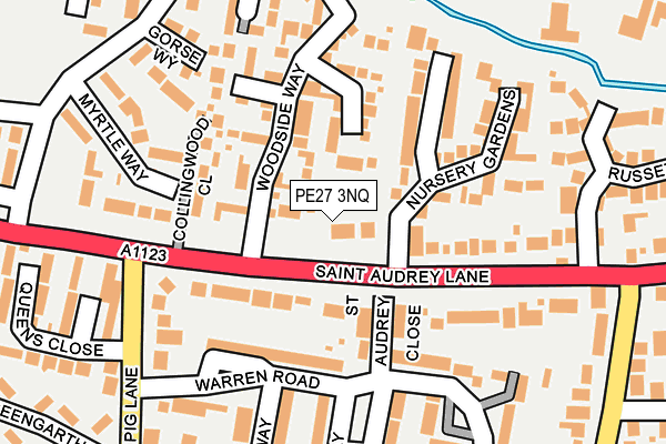 PE27 3NQ map - OS OpenMap – Local (Ordnance Survey)