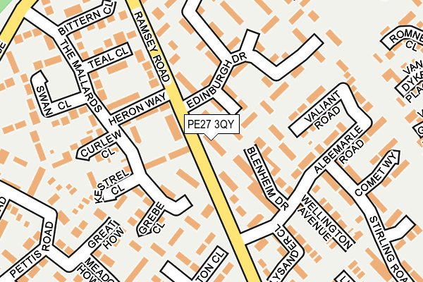 PE27 3QY map - OS OpenMap – Local (Ordnance Survey)