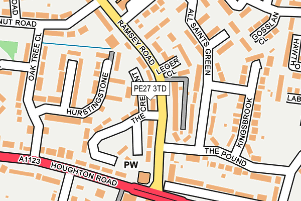 PE27 3TD map - OS OpenMap – Local (Ordnance Survey)