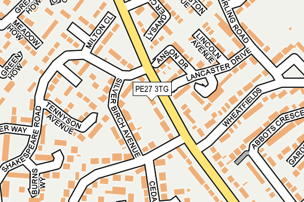 PE27 3TG map - OS OpenMap – Local (Ordnance Survey)