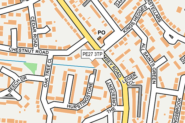 PE27 3TP map - OS OpenMap – Local (Ordnance Survey)