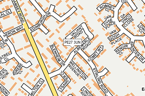 PE27 3UN map - OS OpenMap – Local (Ordnance Survey)