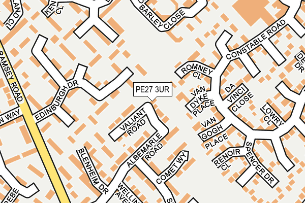 PE27 3UR map - OS OpenMap – Local (Ordnance Survey)