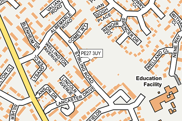 PE27 3UY map - OS OpenMap – Local (Ordnance Survey)