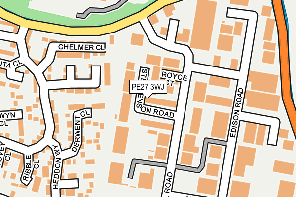 PE27 3WJ map - OS OpenMap – Local (Ordnance Survey)