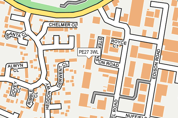 PE27 3WL map - OS OpenMap – Local (Ordnance Survey)