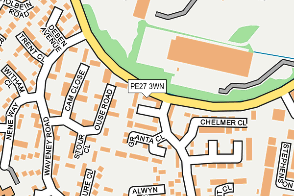 PE27 3WN map - OS OpenMap – Local (Ordnance Survey)