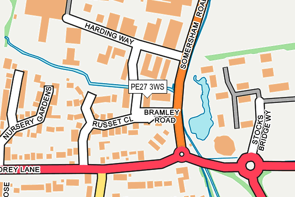 PE27 3WS map - OS OpenMap – Local (Ordnance Survey)